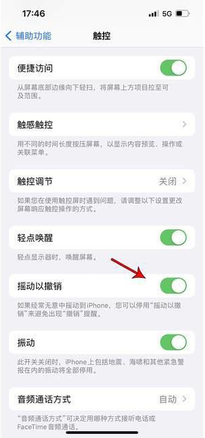 襄州苹果手机维修分享iPhone手机如何设置摇一摇删除文字 